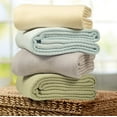 thumbnail image 7 of Threadmill Home Linen Cotton Blanket, All-Season, Herringbone, King Size, Tusk White, 7 of 7