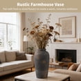 thumbnail image 3 of Rustic Ceramic Vase, 11 Inch Farmhouse Decorative Tall Vase, Vintage Flower Vases Table Centerpiece for Home, Living Room, Entryway, Fireplace Decoration, 3 of 6