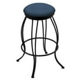thumbnail image 2 of 3000 Georgian 30" Swivel Bar Stool with Black Wrinkle Finish and Rein Thatch Seat, 2 of 2