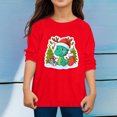 thumbnail image 2 of XEGLSBU Boys Long Sleeve Shirts Size 14-16 Camo Toddler Boys Girls Autumn Long Sleeve Christmas Cartoon Dinosaur Prints T Shirt Tops Red Size 7-8 Years, 2 of 4
