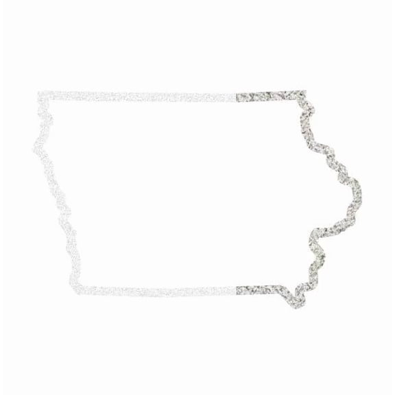 State Map Outline Iowa Vinyl Decal Sticker UV & Waterproof Bumper Window Laptop Automotive Water Bottle Gift accessories – WHITE REFLECTIVE 5"