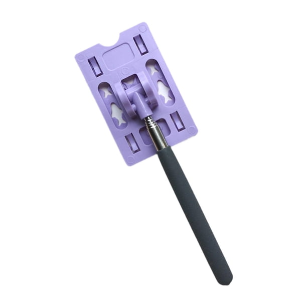 Portatarjetas telescópico con mango ergonómico multifuncional. Púrpura