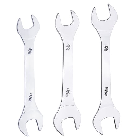 Uxcell 3pcs 5/8" 11/16" 3/4" 13/16" 7/8" 15/16" SAE Double Open End Thin Wrench Set
