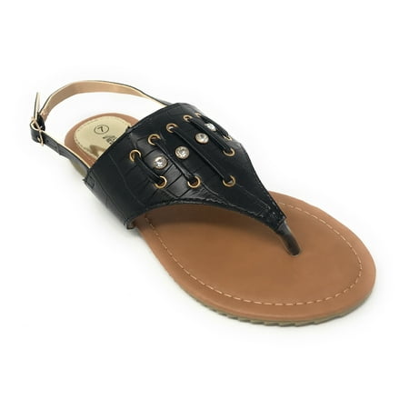 

Victoria K Women s Rhinestones Snake Skin Straps Sandals