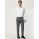 thumbnail image 3 of Pantalones de vestir a cuadros Lars Amadeus para hombre ajustados con frente plano gris M, 3 of 6