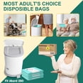 thumbnail image 5 of 4 Pack Adult Diaper Liner Refills,Diaper Pail Refill Bags Compatible with Janibell Akord 280 slim Model Adult Diaper Disposal System Powerful Odor Resistant(Extra 30% Thickness),Plant scent, 5 of 5