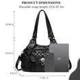 thumbnail image 7 of Sunyuer Purses and Handbags Women Fashion Tote Bag Shoulder Bags Top Handle Satchel Purses Washed PU Leather Handbag, 7 of 7
