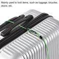 thumbnail image 5 of Uxcell 2.5mmx2m Coated Security Steel Cable Luggage Lock Wire Rope Double Loop Green 4 Pack, 5 of 5