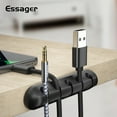 thumbnail image 3 of 1/2PCS Cable Organizer Silicone USB Cable Winder Desktop Tidy Management Clips Cabo Holder For Mouse Headphone PC Cord Wire Style C 1pc, 3 of 6