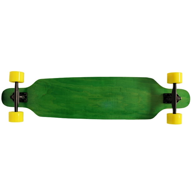 42 Freestyle Longboard Complete Flush Mount Skateboard green 70mm