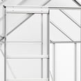 thumbnail image 6 of Dextrus 12x6FT Spacious Heavy-Duty Polycarbonate Greenhouse with Sliding Doors for Outdoor Gardening, Silver, 6 of 10