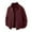 Wine, variant on bbymog Men Jacket Solid Color Long Sleeve Oversized Coats Fashion Stand Up Collar Outerwear Casual Winter Jackets with Zipper Wine S