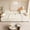 Beige+White, variant on Howcool 110" U-Shaped Sleeper Sofa with Pull Out Bed, USB Ports and Dual Chaise Lounge