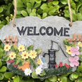 thumbnail image 2 of facefd Door Welcome Sign Decorative Front Door Patio Garden B with Manual Pump, 2 of 9