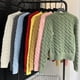 thumbnail image 3 of 2024 New Autumn Winter Women Cashmere Cotton Cardigan Sweater Women's Embroidery Twist Solid Knitted Wool Jumper Tops F875, 3 of 5