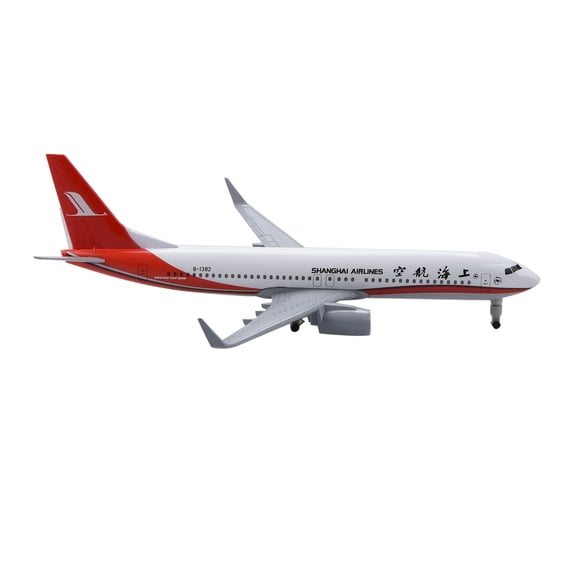 20cm Diecast Alloy 1/350 Scale Shanghai Airlines B737 Aircraft Model Toy