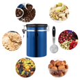 thumbnail image 2 of Bote de café hermético Recipiente De Acero Inoxidable Para Café Con Cuchara 1800ml Azul 1800ml azul Magideal Bote de café hermético, 2 of 6