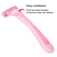 thumbnail image 2 of Noref 6Pcs Six-layer Female Razor Blades Women Body Hair Removal Manual Epilator with 1 Handle, 2 of 9