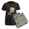 thumbnail image 5 of CafePress - MMM! Toast Women's Dark Pajamas - Women's Short Sleeve Print T-Shirt and Pants Dark Cotton Pajama Set, 5 of 7