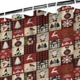 thumbnail image 3 of Red Christmas Collage Pattern Shower Curtain 36"x72" ,Bathroom Decorative Shower Curtains Set with 12 Hooks,Modern Waterproof Washable Shower Curtain, 3 of 6