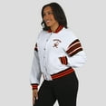 thumbnail image 5 of Women's WEAR by Erin Andrews White Cleveland Browns Full-Snap Fleece Sweatshirt Jacket, 5 of 6