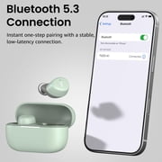 TOZO A1 Mini Earbuds Wireless Bluetooth Headphones, 32H, AI Noise Cancelling Mic, Stereo Bass, Clear Calls, Lightweight IPX5 Waterproof, App 32EQ, Green