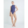 thumbnail image 3 of Reebok Women's Swim High Neck Zip Up One Piece Swimsuit UPF 50+, Sizes XS-XXL, 3 of 4