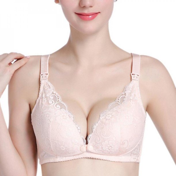 Deepwonder Front Open Non Padded Lace Sheer Underwire Plus Size Bra For