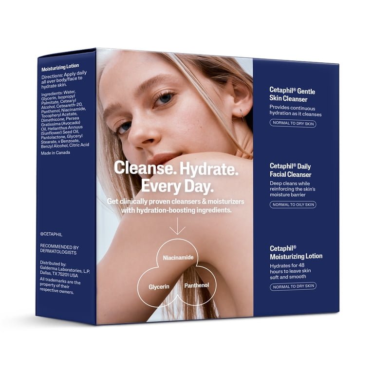 CETAPHIL Skincare Gift Set & Travel Companion for Sensitive Skin