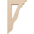 thumbnail image 3 of Ekena Millwork 3 1/2"W x 16"D x 28"H Funston Traditional Rough Cedar Woodgrain TimberThane Bracket, Primed Tan, 3 of 6
