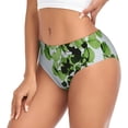 thumbnail image 2 of Balery Watercolor Green Leaves Ropa Interior de Algodón para Mujer con Dibujo – Braguitas Cómodas y Elásticas, Estilo Clásico-Small, 2 of 6