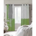 thumbnail image 3 of Sage Green Grey Blackout Curtains 84 Inches Long for Bedroom, Oil Painted Abstract Geometric Modern Thermal Insulated Room Darkening Black Out Window Curtain Panels Grommet Drapes for Living Room, 3 of 8