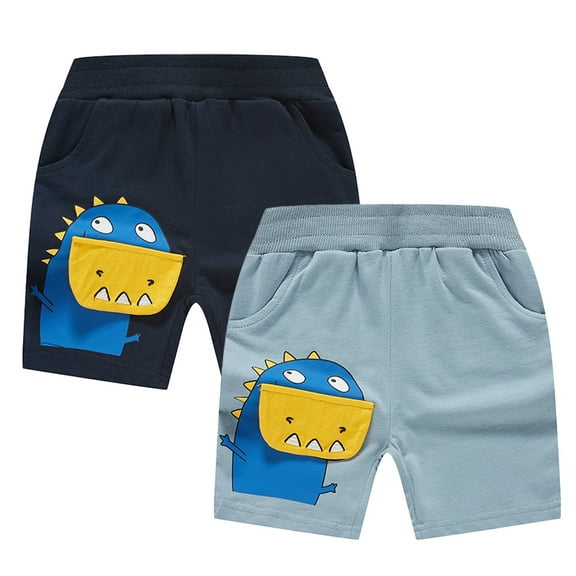 Nmmacb Kids Baby Boys Shorts Dinosaur Lightweight Cotton Shorts Little Boys Summer Elastic Waist Short Pants for 1-8Y