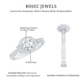thumbnail image 5 of Rosec Jewels Lab Created Diamond Circle Engagement Ring with Halo - 6mm - EF-VS Quality, 14K White Gold, US 12.00, 5 of 8