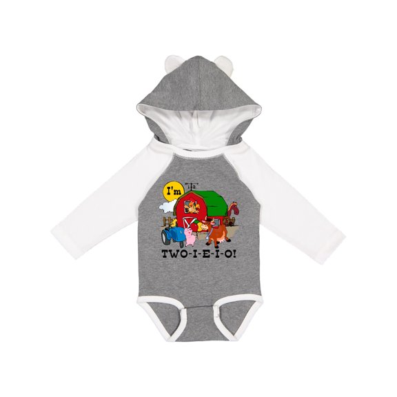 Inktastic TWO-I-E-I-O Boys or Girls Long Sleeve Baby Bodysuit