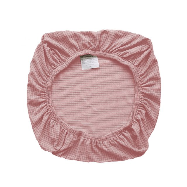 Destyer Chair Cushion Cover Seat Covers Backrest Protector Elastic Soild Color Adjustable Dirt-Resistant Hotel Kitchen Chairs Light Pink 1Set