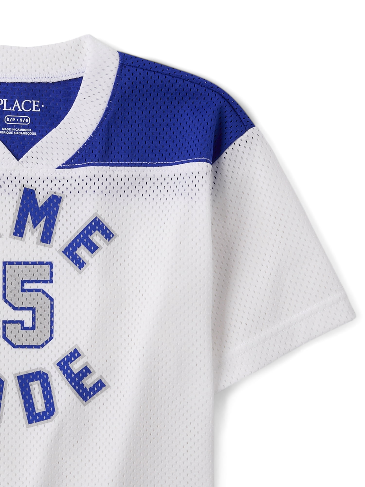 The Children's Place Boys Varsity Short Sleeve Quick Dry Mesh Top, Sizes XS-XXL