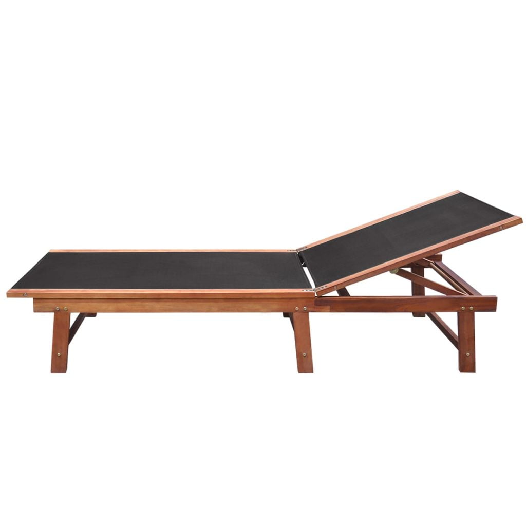 Kepooman Outdoor Patio Solid Wood Weatherproof Sun Lounger for Terrace Courtyard Deck, Brown Kepooman Outdoor Patio Solid Wood Weatherproof Sun Lounger for Terrace Courtyard Deck, Brown