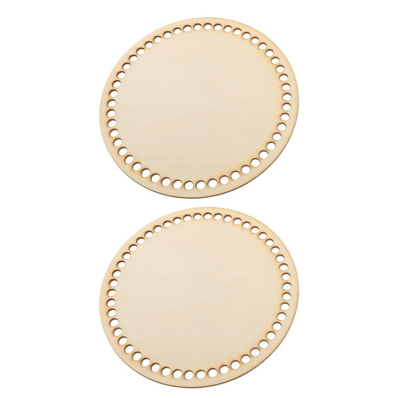 2pcs DIY Basket Weaving Bottom Crochet Basket Wood Bases Bag DIY Supplies