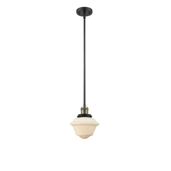 Innovations 1-LT Small Oxford 8" Mini Pendant - Black Antique Brass - 201S-BAB-G531