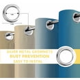 thumbnail image 6 of Blue Beige Ombre Blackout Curtains for Bedroom/Living Room, Thermal Insulated Kitchen Curtains, Contemporary Art Abstract Aesthetics Grommet Darkening Window Treatment Drapes 27.5"x39"x2, 6 of 8