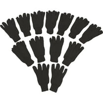 Ironton Men's Jersey Work Gloves, 12 Pairs, Black, Large
