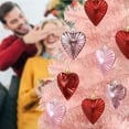 thumbnail image 5 of 8Pcs Valentines Day Ornaments for Tree, 2.6" Red Pink Heart Baubles, Shatterproof Hanging Decorations, Romantic 3D Heart Pendants for Wedding Anniversary Party Home Decor, 5 of 7