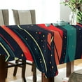thumbnail image 5 of Yayeee Tablecloths 54" x 54" Rectangle Wrinkle Resistant Party Table Cover, Orange Abstract Lines, 5 of 8