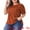 Red Brown, variant on Unique Bargains Women Plus Size Tops Puff Short Sleeve Crew Neck Tunic Blouses White 2X