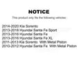 thumbnail image 2 of CMX Rear Disc Brake Caliper Assembly Left Right Side (Driver Passenger) Kit for Car Hyundai Kia Sorento Santa Fe Sport XL KBC-100336, 2 of 10