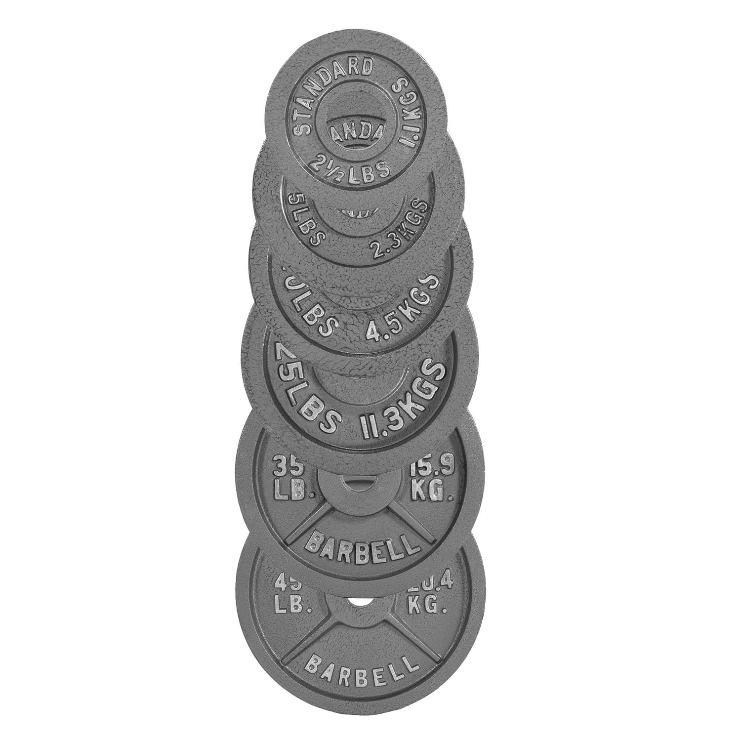 CAP Barbell 2-Inch Olympic Cast Iron Weight Plate, Grey