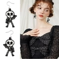 thumbnail image 7 of DESIGNICE Halloween Theme Earrings Lightweight Cartoon Pumpkin Drop Dangle Earrings Trick Or Witch Cat Bats Earrings for Women Halloween Party Jewelry Wacky Bat Earrings, 7 of 7