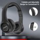 thumbnail image 5 of Auriculares Bluetooth, auriculares Bluetooth supraaurales, auriculares estéreo plegables inalámbricos y con cable, para teléfono móvil y PC, orejeras suaves y ligeras para un uso prolongado., 5 of 9
