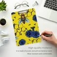 thumbnail image 4 of FMSHPON Bees Flowers Yellow Honeycomb Clipboard Hardboard Wood Nursing Clip Board and Pull for Standard A4 Letter 13x9 inches, 4 of 7